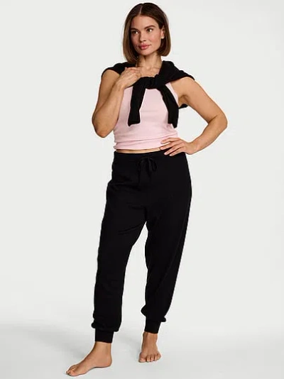 Victoria's Secret Luxe Knit Jogger Pants In Black