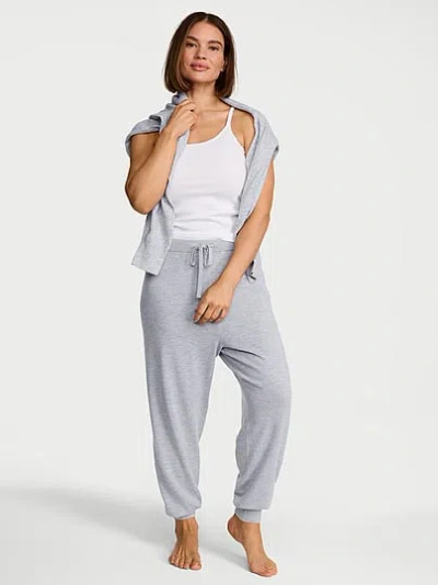 Victoria's Secret Luxe Knit Jogger Pants In Gray