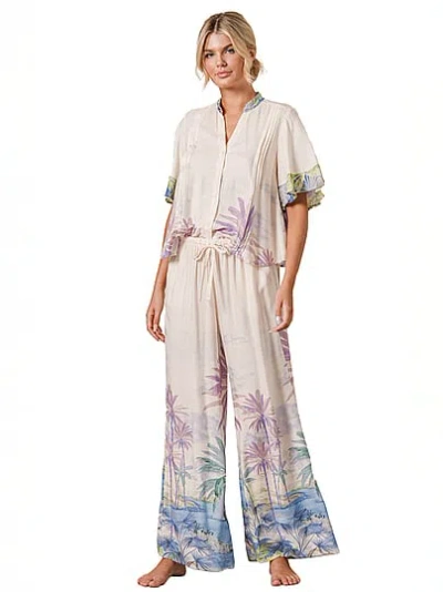 Victoria's Secret Maaji Mabel Short-sleeve Pants Set In Multi