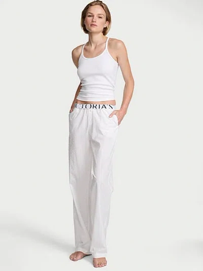 Victoria's Secret Mix & Match Sleep Heritage Cotton Pajama Pants In White
