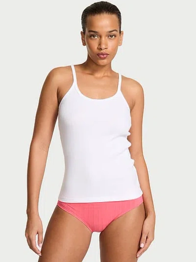 Victoria's Secret Mix & Match Sleep Perfect Ribbed Tank Top In White