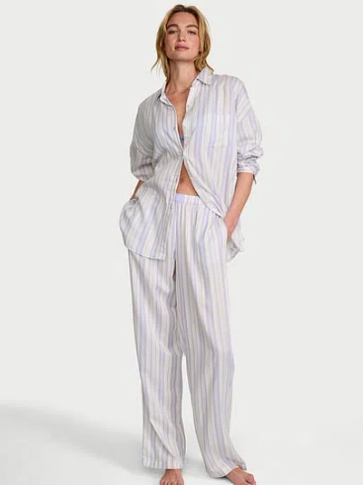 Victoria's Secret Modal-cotton Long Pajama Set In Multi