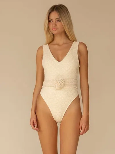 Victoria's Secret Montce Amalia Texture Kim Rosa One-piece Swimsuit In Neutral