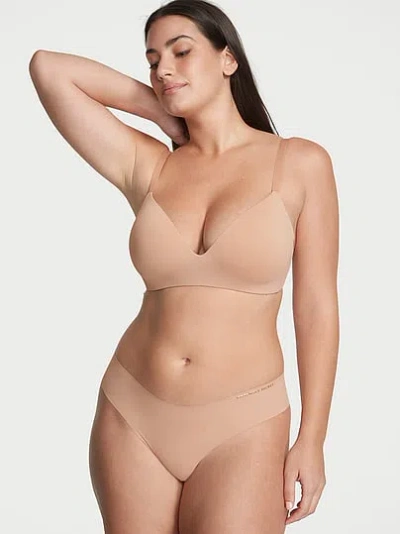 Victoria's Secret No-show Thong Panty In Neutral