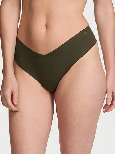 Victoria's Secret No-show Cotton Thong Panty In Green