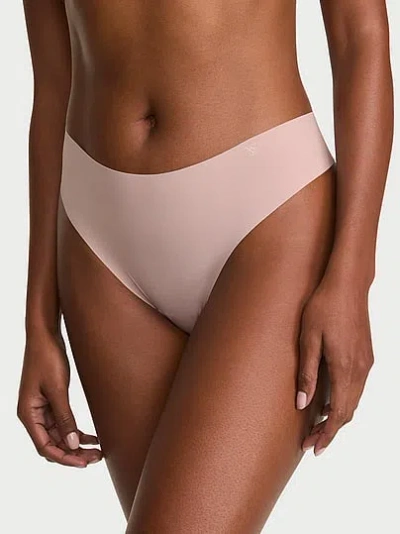Victoria's Secret No-show Mid-rise Thong Panty In Beige