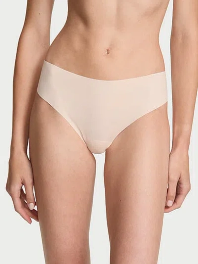 Victoria's Secret No-show Mid-rise Thong Panty In Neutral