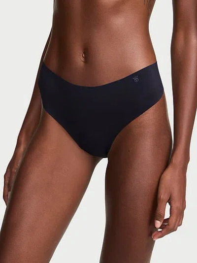 Victoria's Secret No-show Mid-rise Thong Panty In Blue
