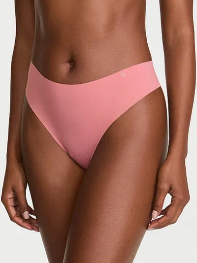 Victoria's Secret No-show Mid-rise Thong Panty In Pink