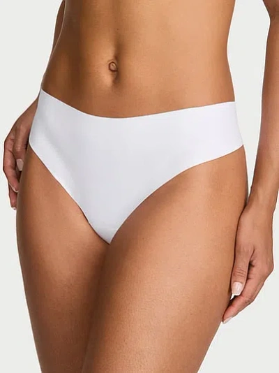 Victoria's Secret No-show Mid-rise Thong Panty In White,ivory