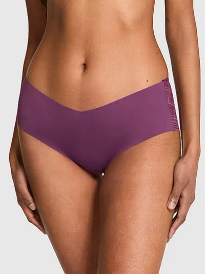 Victoria's Secret No-show Plaid Mesh Cheeky Panty In Purple