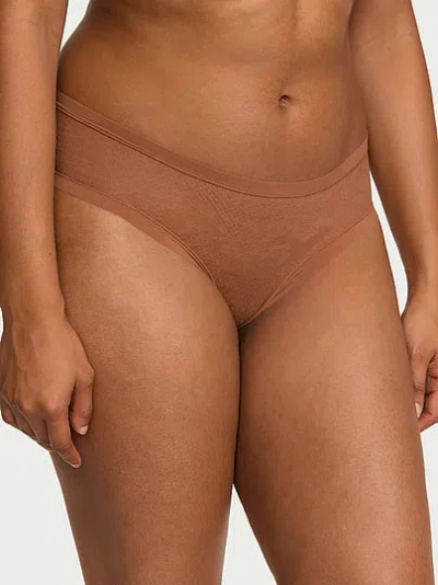 Victoria's Secret No-show Snake Mesh Cheeky Panty In Brown