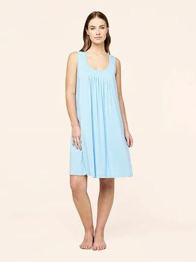 Victoria's Secret Papinelle Kate Modal Soft Pleat-front Nightie In Blue