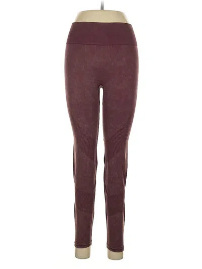 Pre-owned Victoria's Secret Pink Active Pants In Burgundy