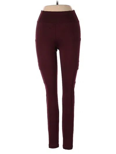 Pre-owned Victoria's Secret Pink Active Pants In Burgundy