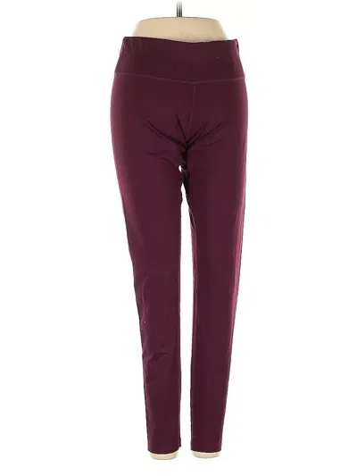 Pre-owned Victoria's Secret Pink Active Pants In Burgundy