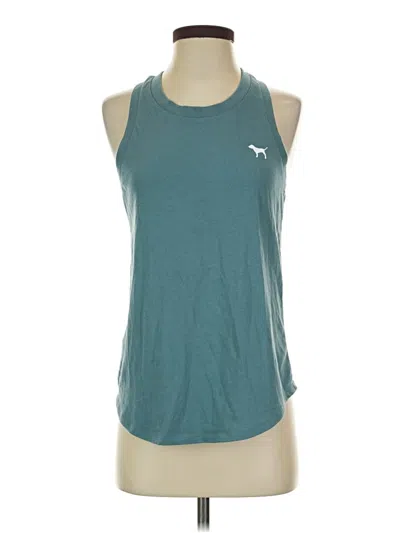 Pre-owned Victoria's Secret Pink Active Tank Top In Teal