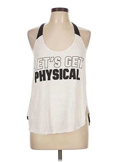 Pre-owned Victoria's Secret Pink Active Tank Top In White