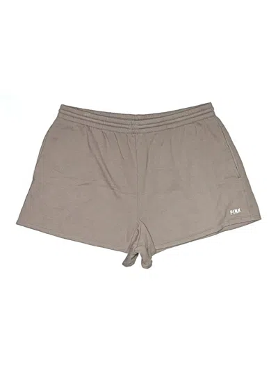Pre-owned Victoria's Secret Pink Athletic Shorts In Tan