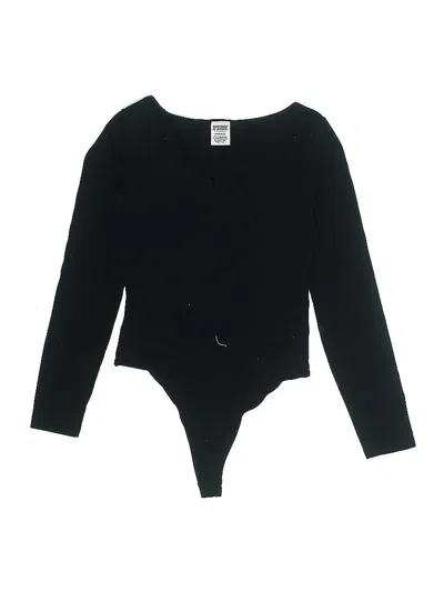 Pre-owned Victoria's Secret Pink Bodysuit In Black