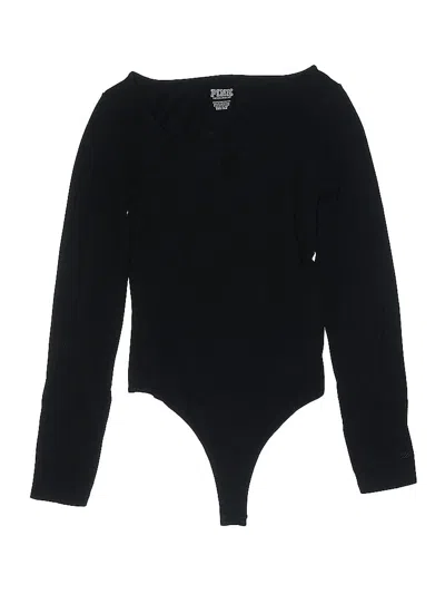 Pre-owned Victoria's Secret Pink Bodysuit In Black