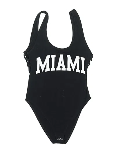 Pre-owned Victoria's Secret Pink Bodysuit In Black