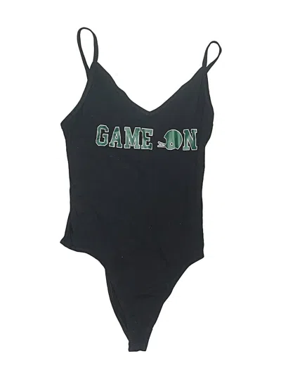 Pre-owned Victoria's Secret Pink Bodysuit In Black