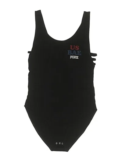 Pre-owned Victoria's Secret Pink Bodysuit In Black