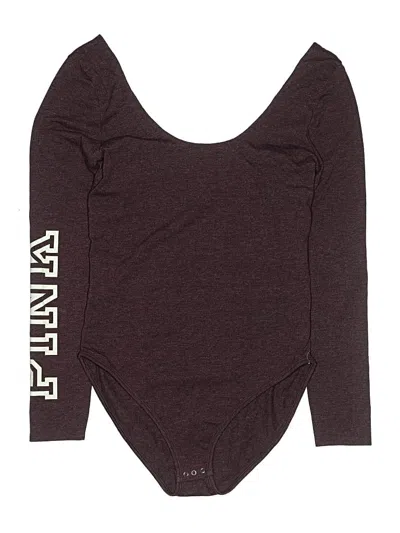 Pre-owned Victoria's Secret Pink Bodysuit In Burgundy