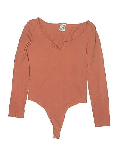Pre-owned Victoria's Secret Pink Bodysuit In Orange