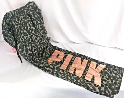 Pre-owned Victoria's Secret Victorias Secret Pink Camo Leopard Slouchy Graphic Boyfriend Sweat Pants S