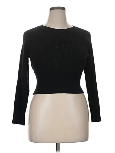 Pre-owned Victoria's Secret Pink Cardigan Sweater In Black