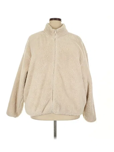 Pre-owned Victoria's Secret Pink Faux Fur Jacket In White