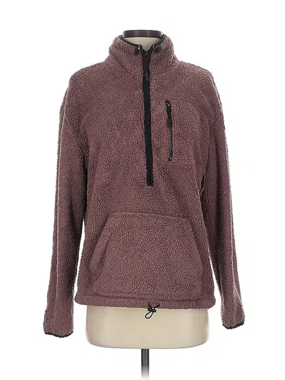 Pre-owned Victoria's Secret Pink Fleece Jacket In Burgundy