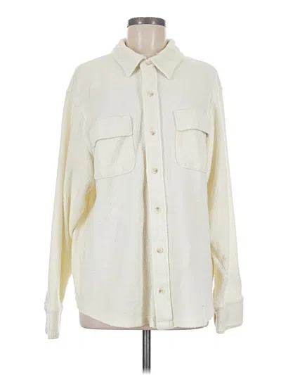 Pre-owned Victoria's Secret Pink Fleece Jacket In Ivory