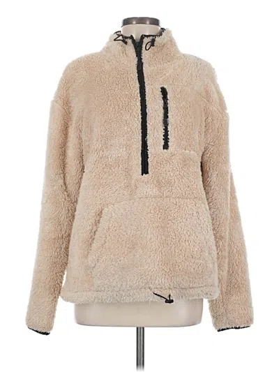 Pre-owned Victoria's Secret Pink Fleece Jacket In Tan