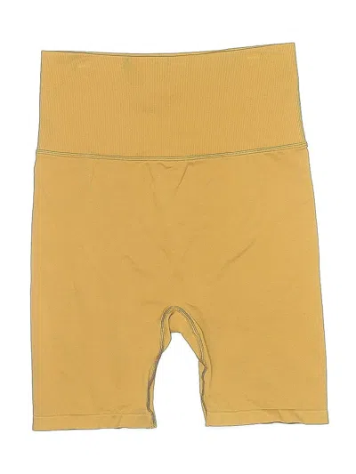 Pre-owned Victoria's Secret Pink Khaki Shorts In Yellow