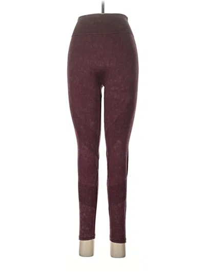 Pre-owned Victoria's Secret Pink Leggings In Burgundy