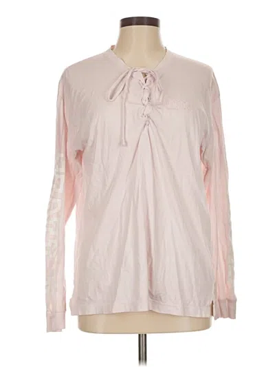 Pre-owned Victoria's Secret Pink Long Sleeve Blouse In Pink