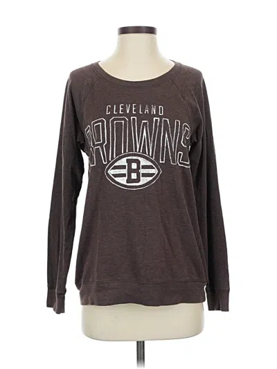 Pre-owned Victoria's Secret Pink Long Sleeve T-shirt In Brown