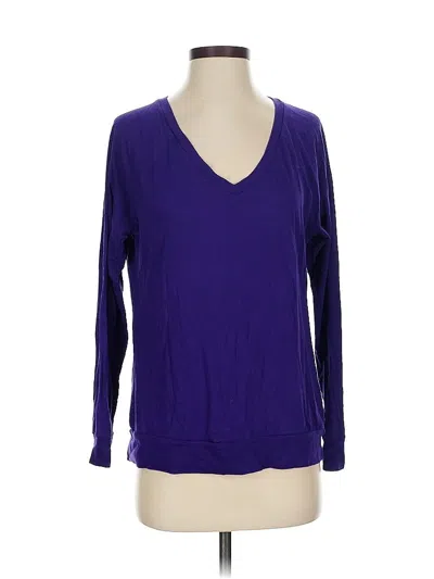 Pre-owned Victoria's Secret Pink Long Sleeve T-shirt In Purple