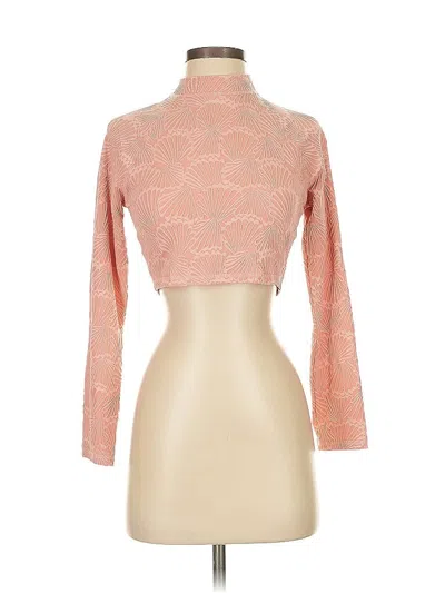 Pre-owned Victoria's Secret Pink Long Sleeve Top Pink Turtleneck Tops