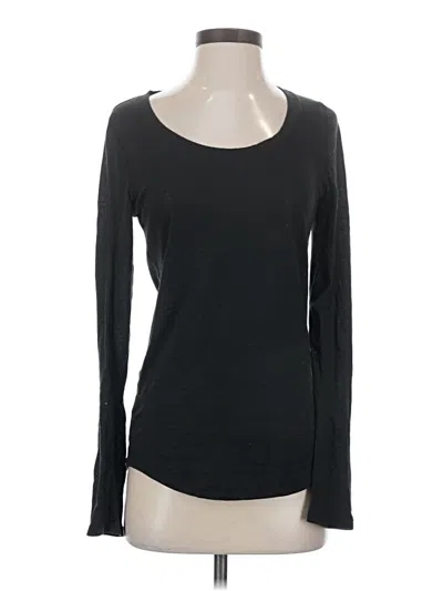 Pre-owned Victoria's Secret Pink Long Sleeve T-shirt In Black