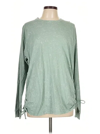 Pre-owned Victoria's Secret Pink Long Sleeve T-shirt In Green