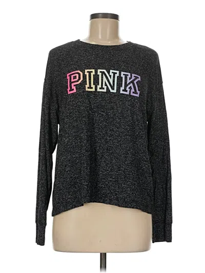 Pre-owned Victoria's Secret Pink Long Sleeve T-shirt In Pink