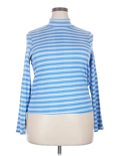 Victoria's Secret Pink Long Sleeve Turtleneck In Blue