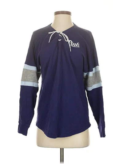 Pre-owned Victoria's Secret Pink Pullover Sweater In Blue