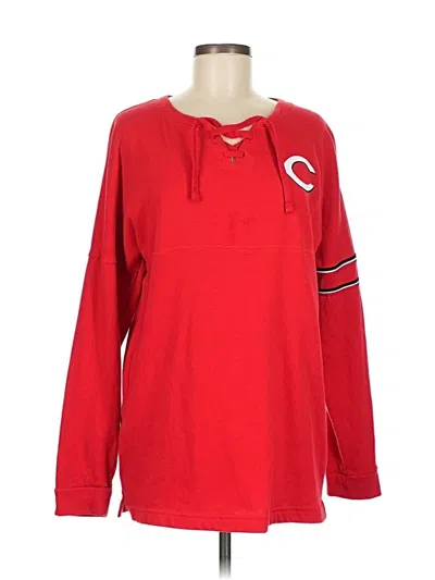 Pre-owned Victoria's Secret Pink Pullover Sweater In Red