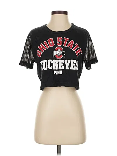 Pre-owned Victoria's Secret Pink Short Sleeve T-shirt In Black