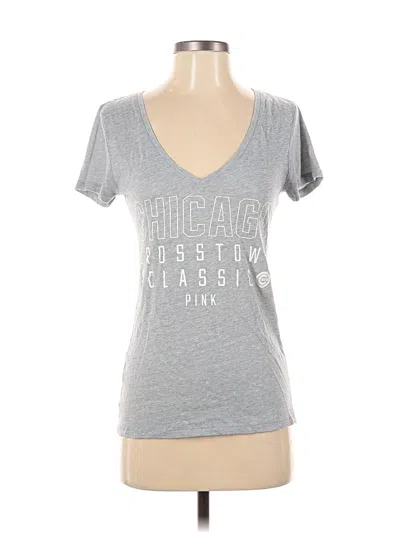 Pre-owned Victoria's Secret Pink Short Sleeve T-shirt In Gray